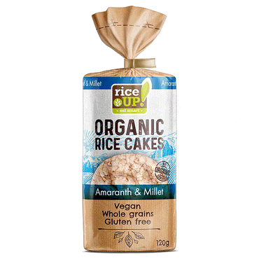 Rice Up Organic Brown Rice Cakes Millet and Amaranth 120g